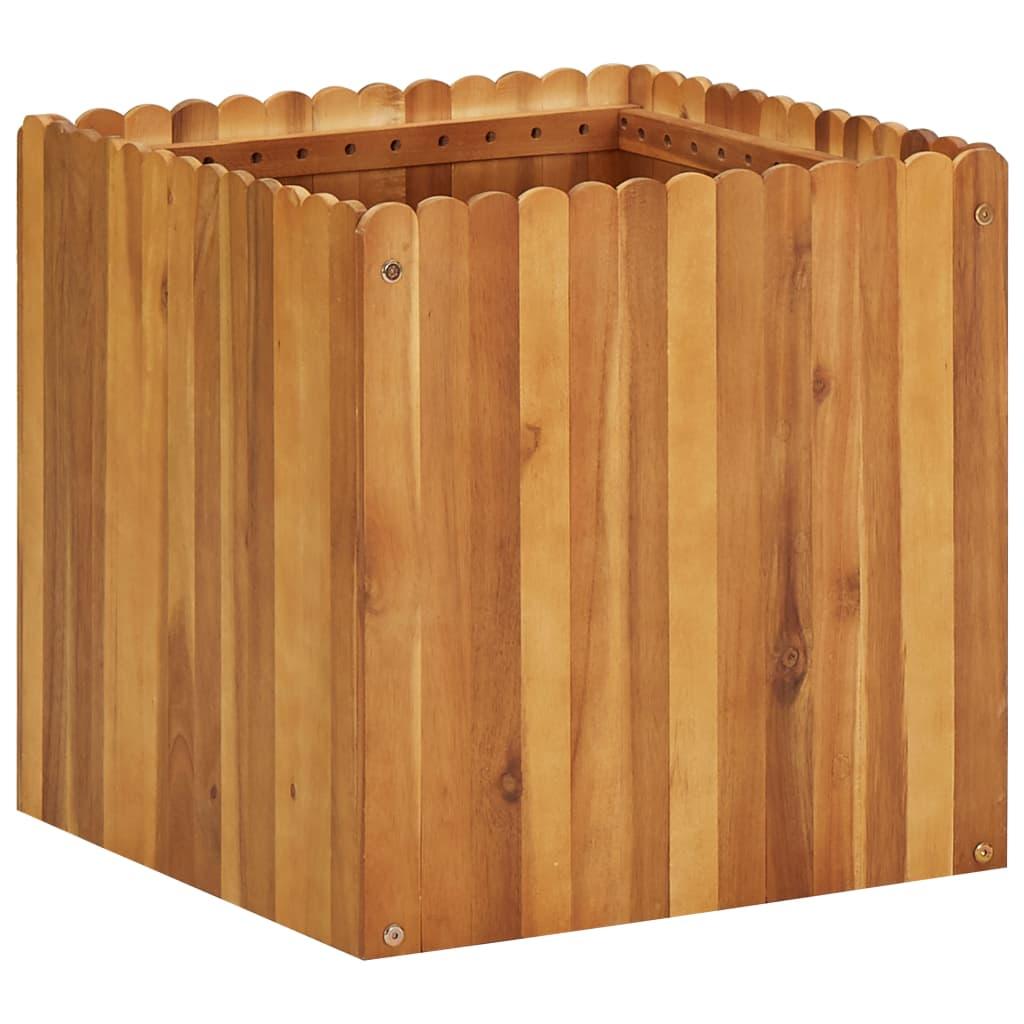 Garden Raised Bed 19.6"x19.6"x19.6" Solid Acacia Wood at Set Shop and Smile