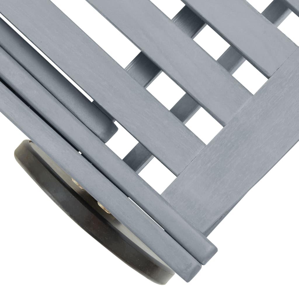 Patio Sun Lounger Gray Solid Acacia Wood at Set Shop and Smile