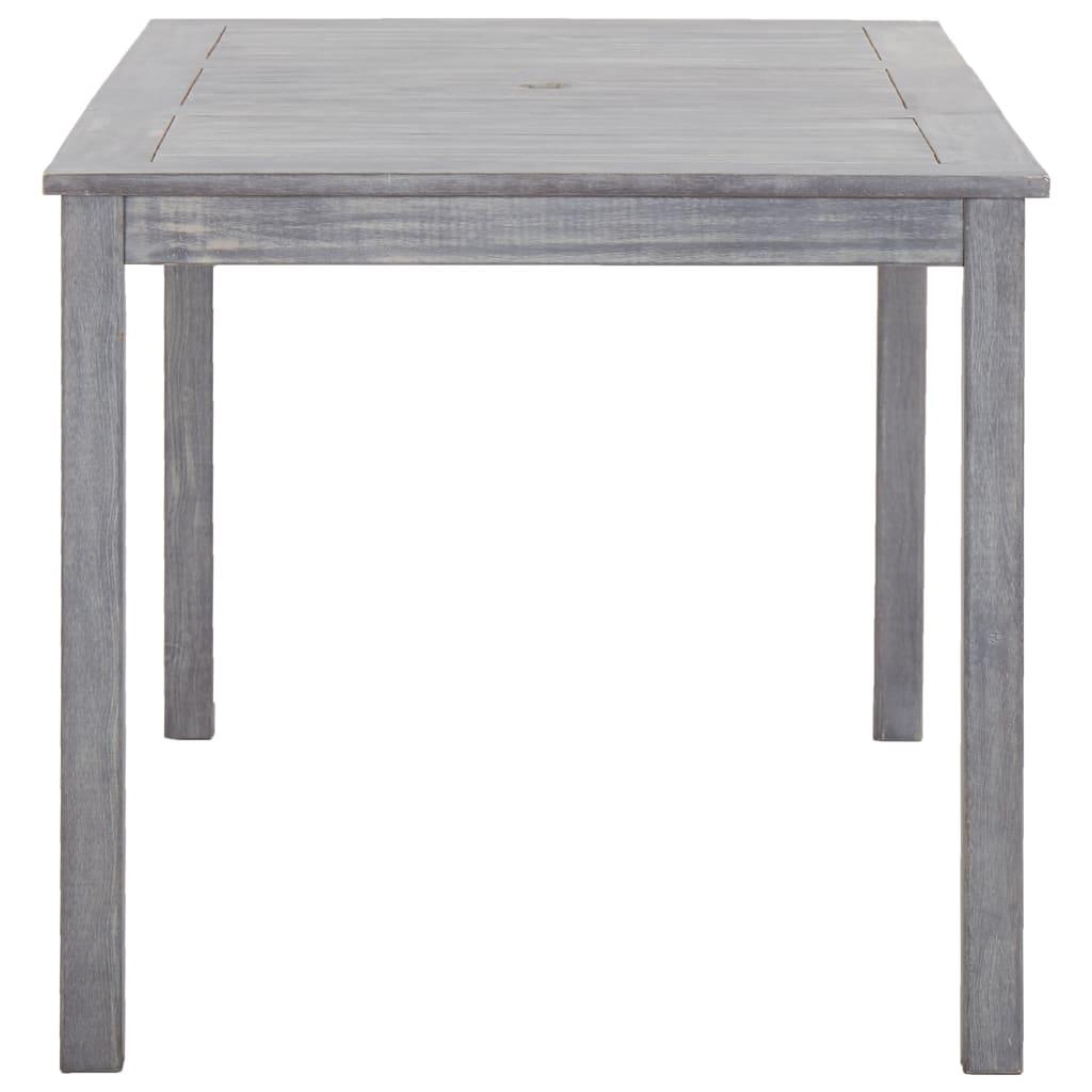 5 Piece Patio Dining Set Gray Solid Acacia Wood at Set Shop and Smile