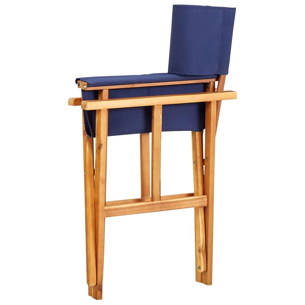Director's Chairs 2 pcs Solid Acacia Wood Blue at Set Shop and Smile