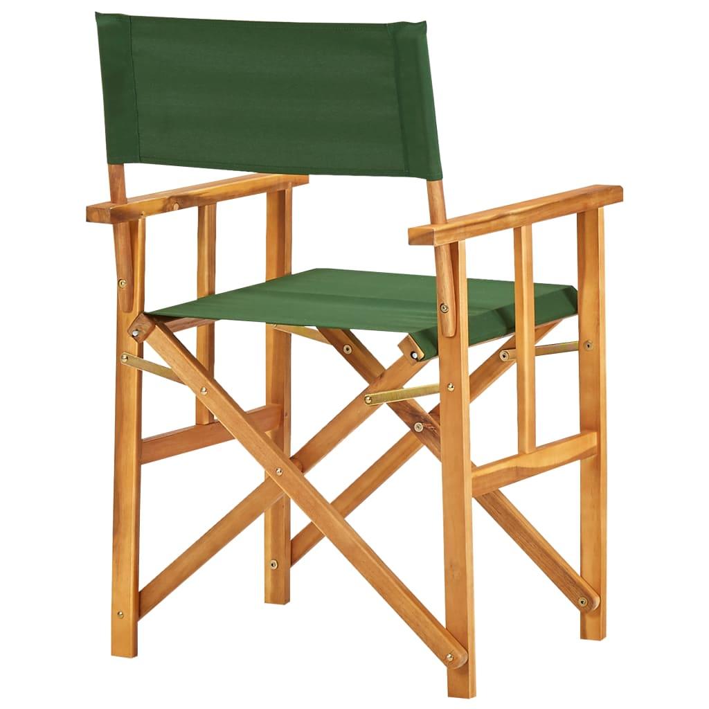 Director's Chairs 2 pcs Solid Acacia Wood Green at Set Shop and Smile