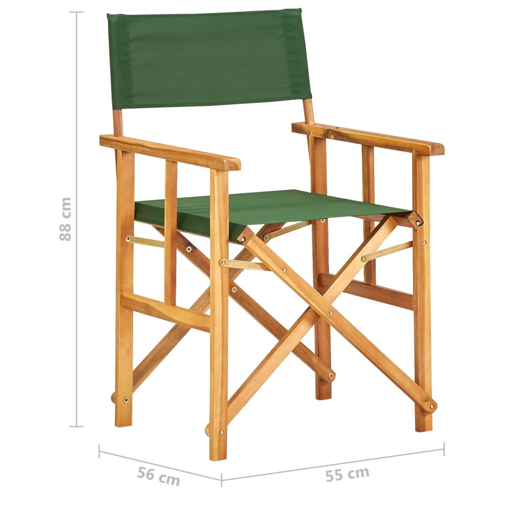 Director's Chairs 2 pcs Solid Acacia Wood Green at Set Shop and Smile