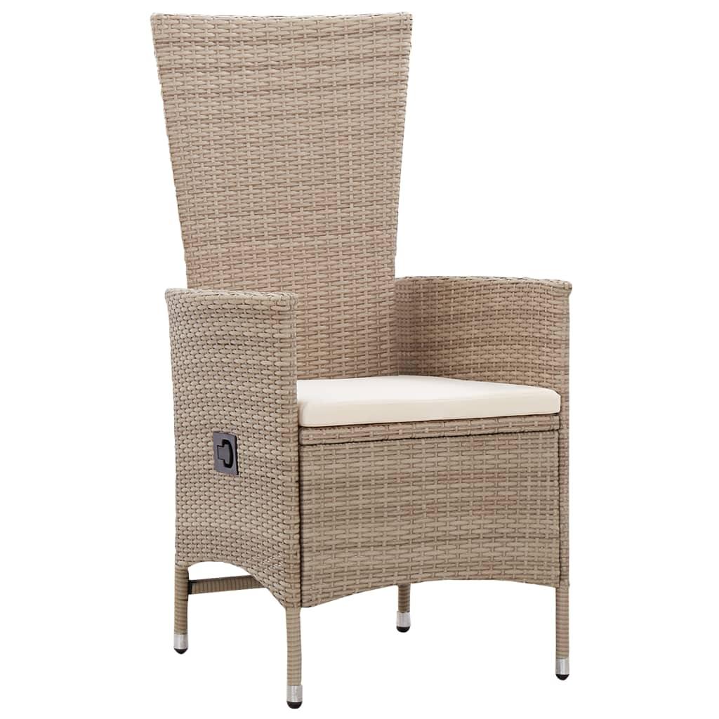 Patio Chairs 2 pcs with Cushions Poly Rattan Beige at Set Shop and Smile