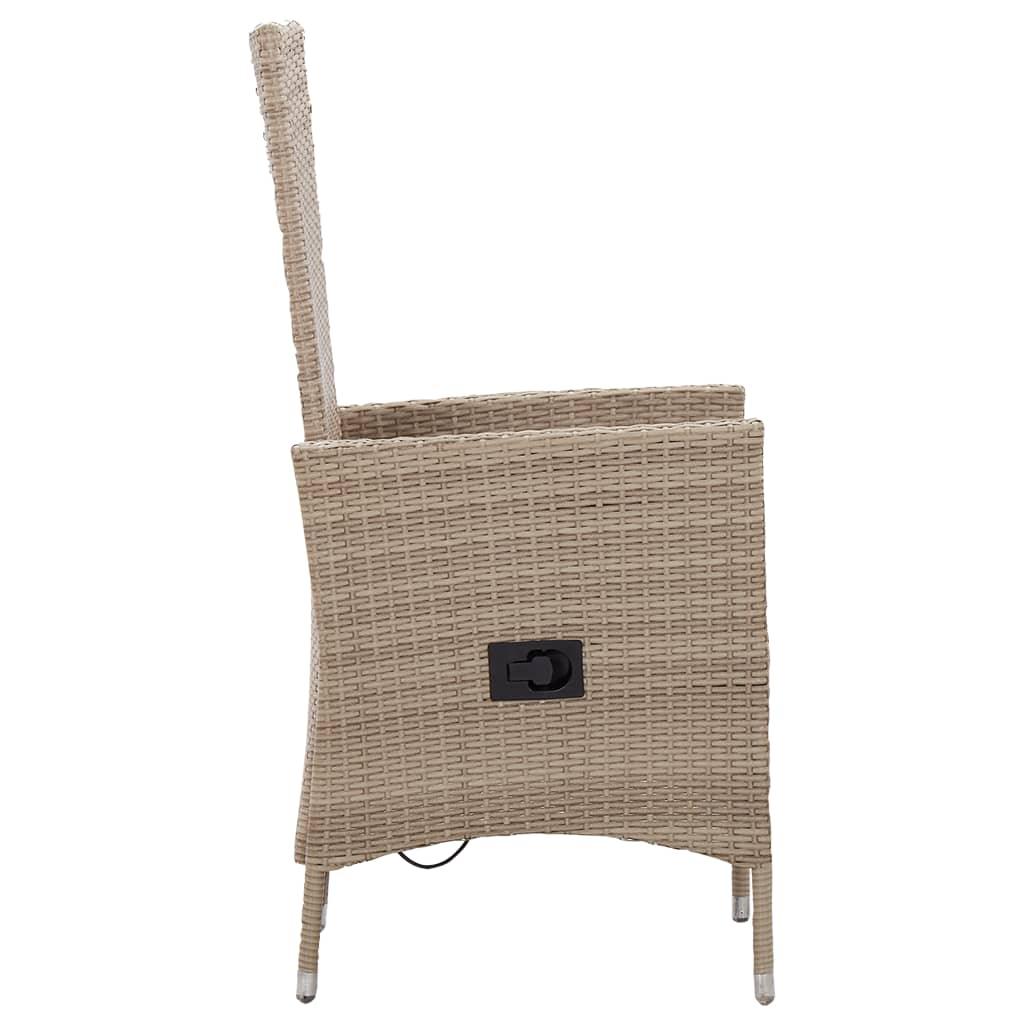 Patio Chairs 2 pcs with Cushions Poly Rattan Beige at Set Shop and Smile
