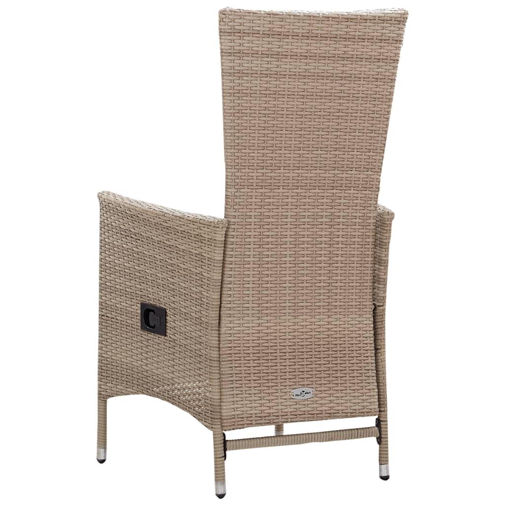 Patio Chairs 2 pcs with Cushions Poly Rattan Beige at Set Shop and Smile