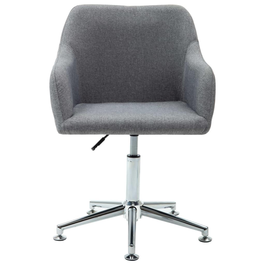 Swivel Office Chair Light Gray Fabric at Set Shop and Smile