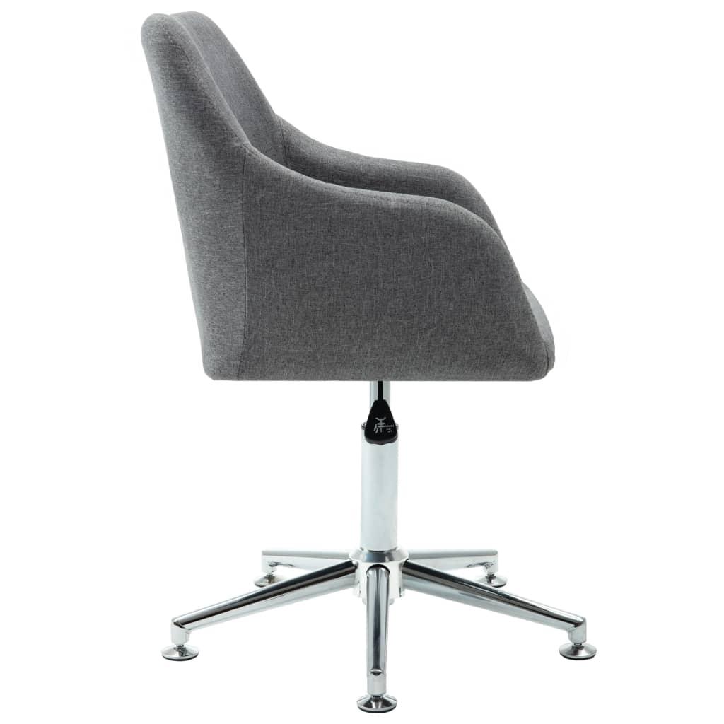 Swivel Office Chair Light Gray Fabric at Set Shop and Smile