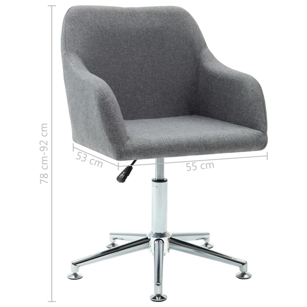 Swivel Office Chair Light Gray Fabric at Set Shop and Smile
