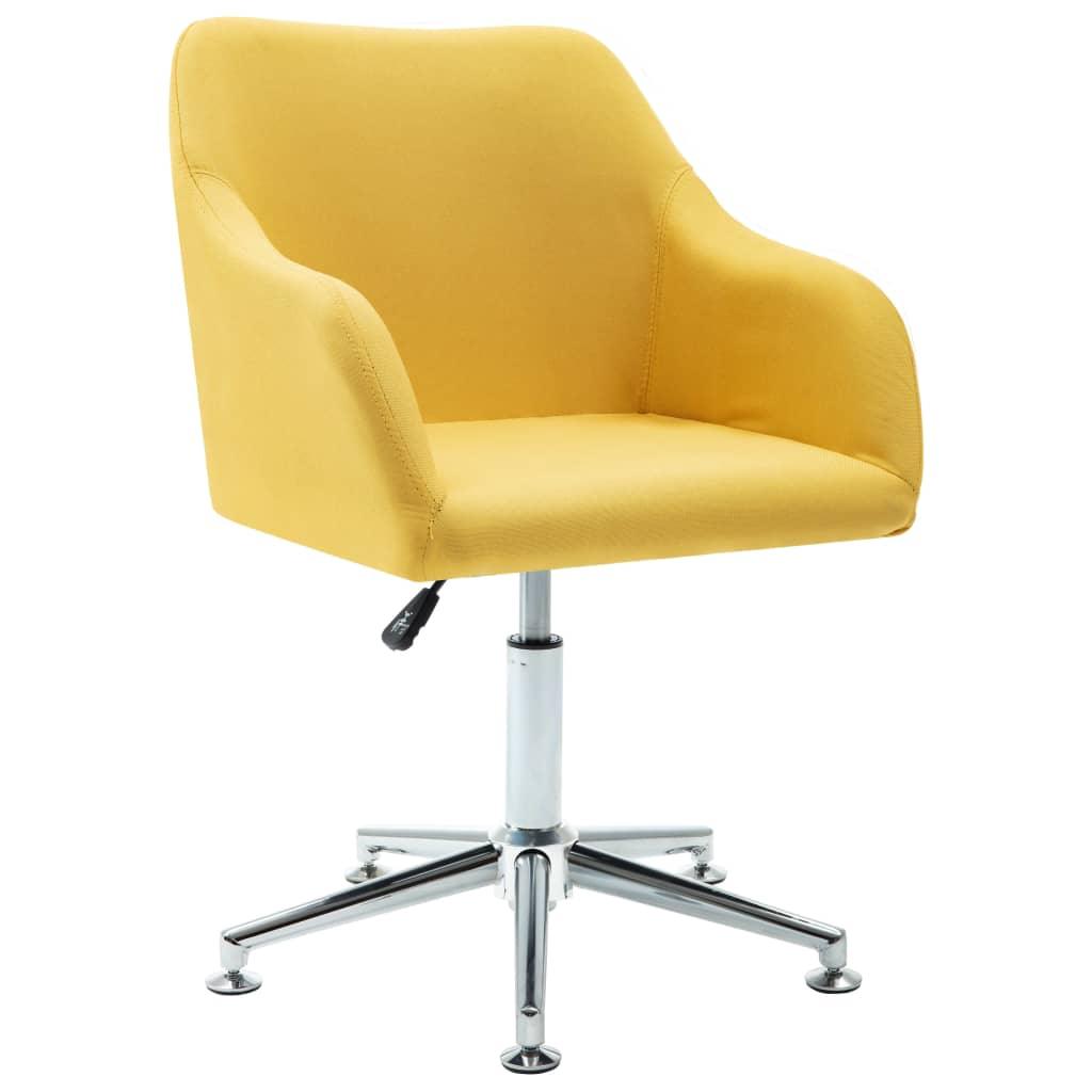 Swivel Office Chair Yellow Fabric at Set Shop and Smile
