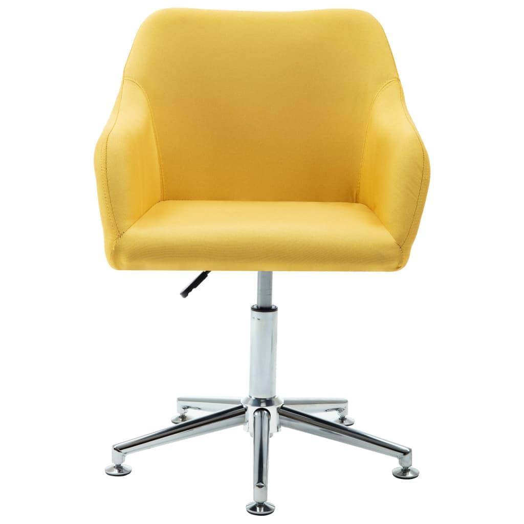 Swivel Office Chair Yellow Fabric at Set Shop and Smile