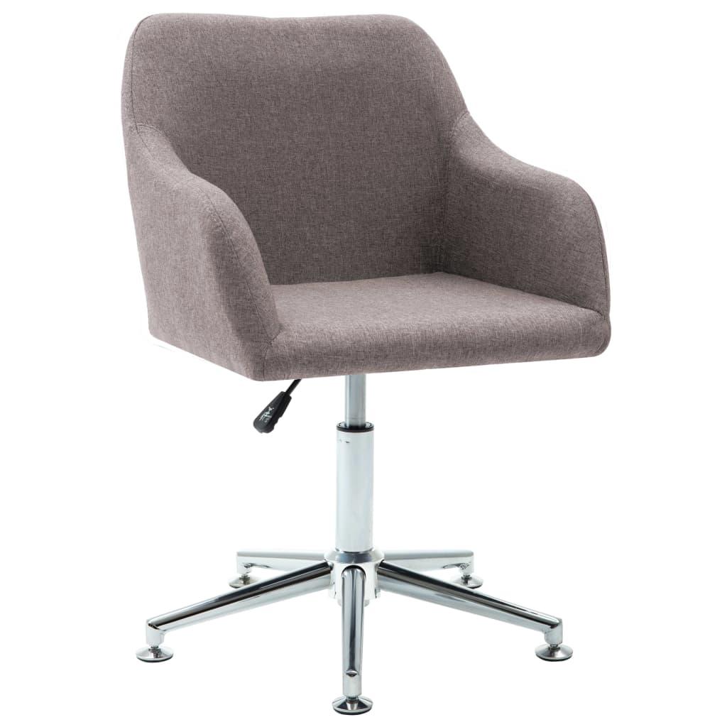 Swivel Office Chair Taupe Fabric at Set Shop and Smile