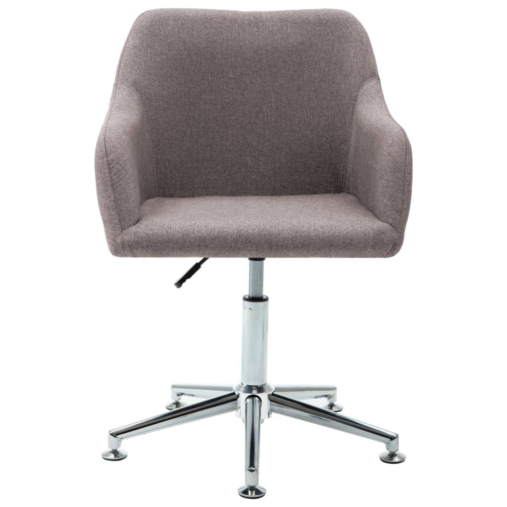 Swivel Office Chair Taupe Fabric at Set Shop and Smile