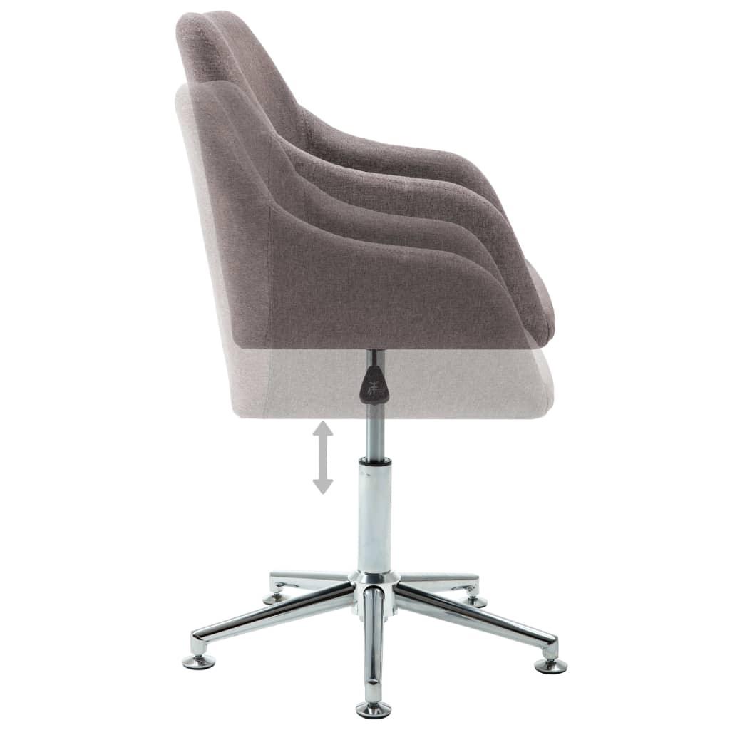 Swivel Office Chair Taupe Fabric at Set Shop and Smile