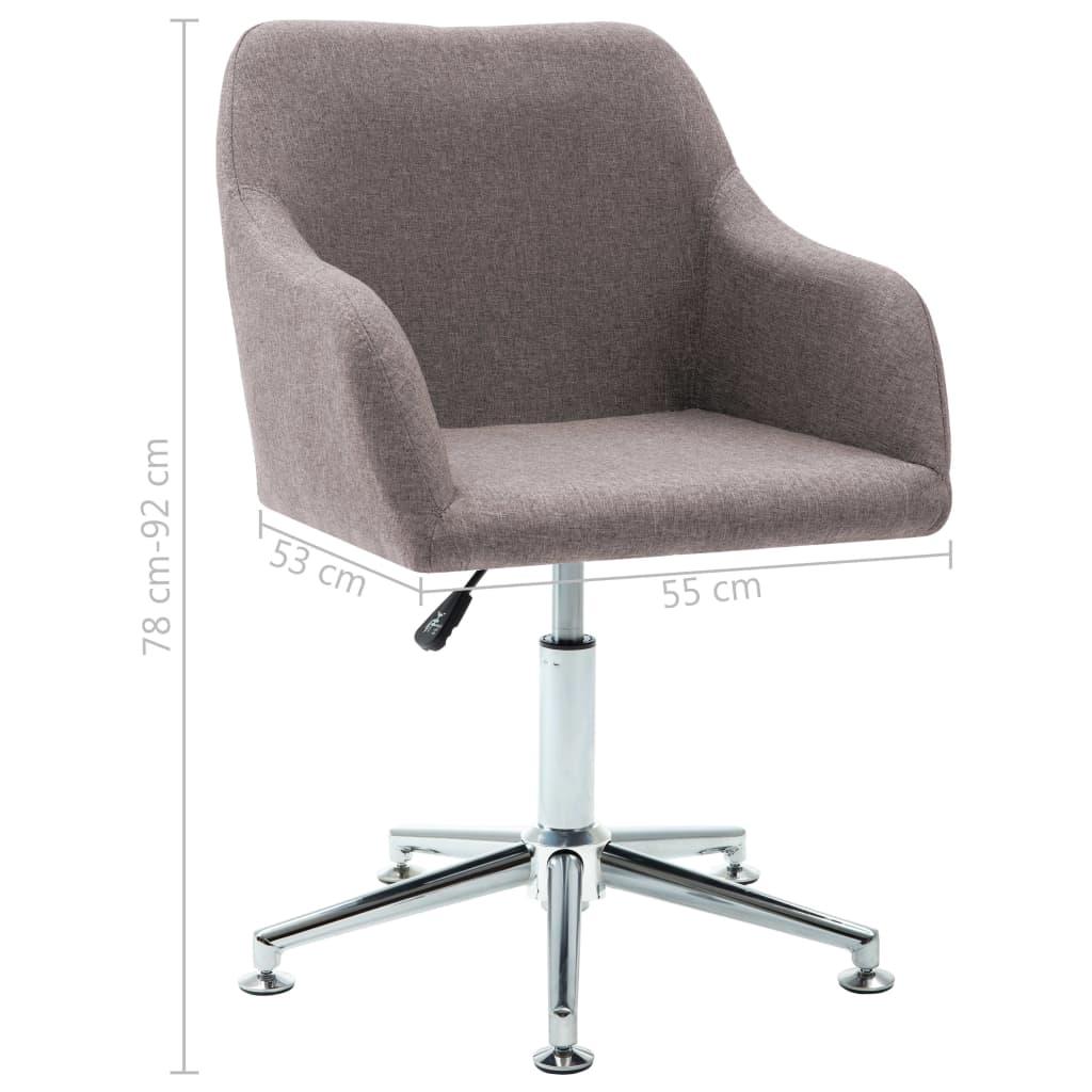 Swivel Office Chair Taupe Fabric at Set Shop and Smile