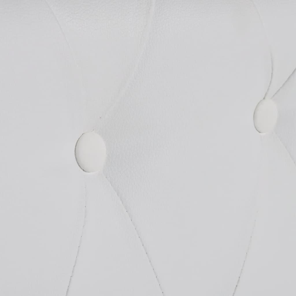 Chesterfield Sofa Set 2-Seater and 3-Seater White Faux Leather at Set Shop and Smile