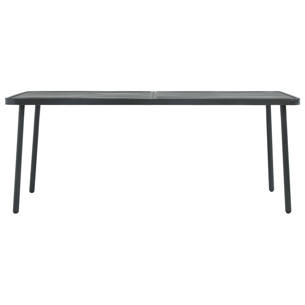 Patio Table Dark Gray 70.9"x32.7"x28.3" Steel at Set Shop and Smile