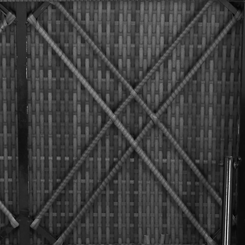 Sun Lounger with Cushion Poly Rattan Gray at Set Shop and Smile