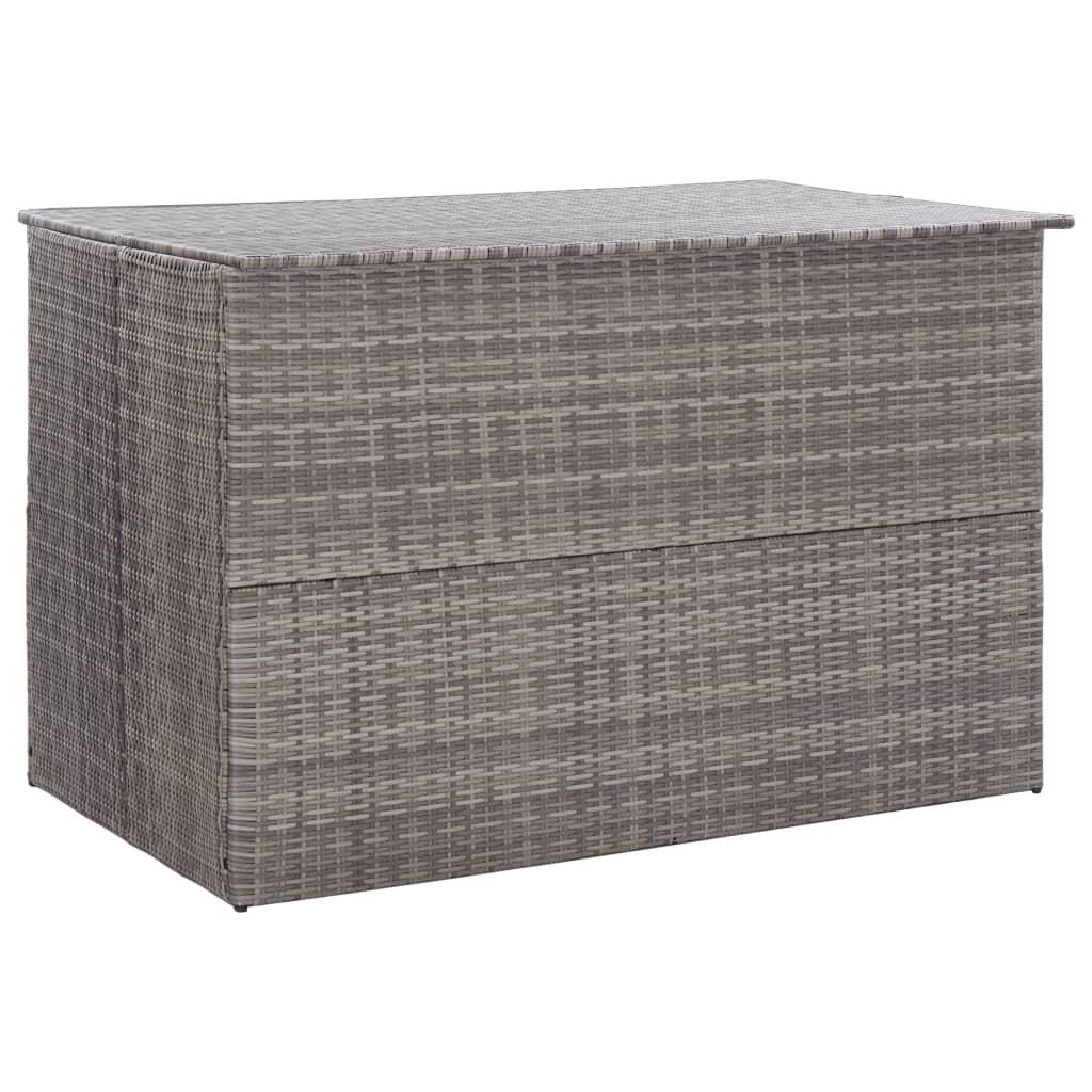 Patio Storage Box Gray 59.1"x39.4"x39.4" Poly Rattan at Set Shop and Smile