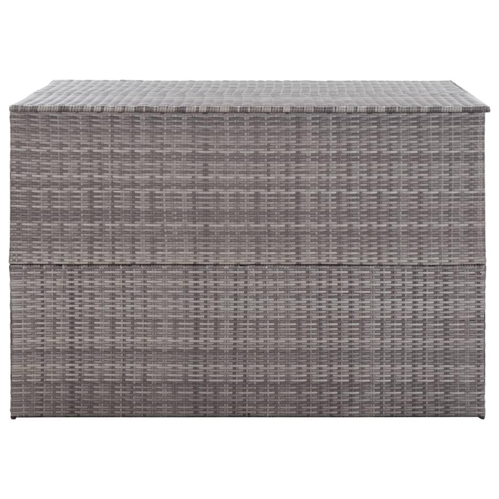 Patio Storage Box Gray 59.1"x39.4"x39.4" Poly Rattan at Set Shop and Smile