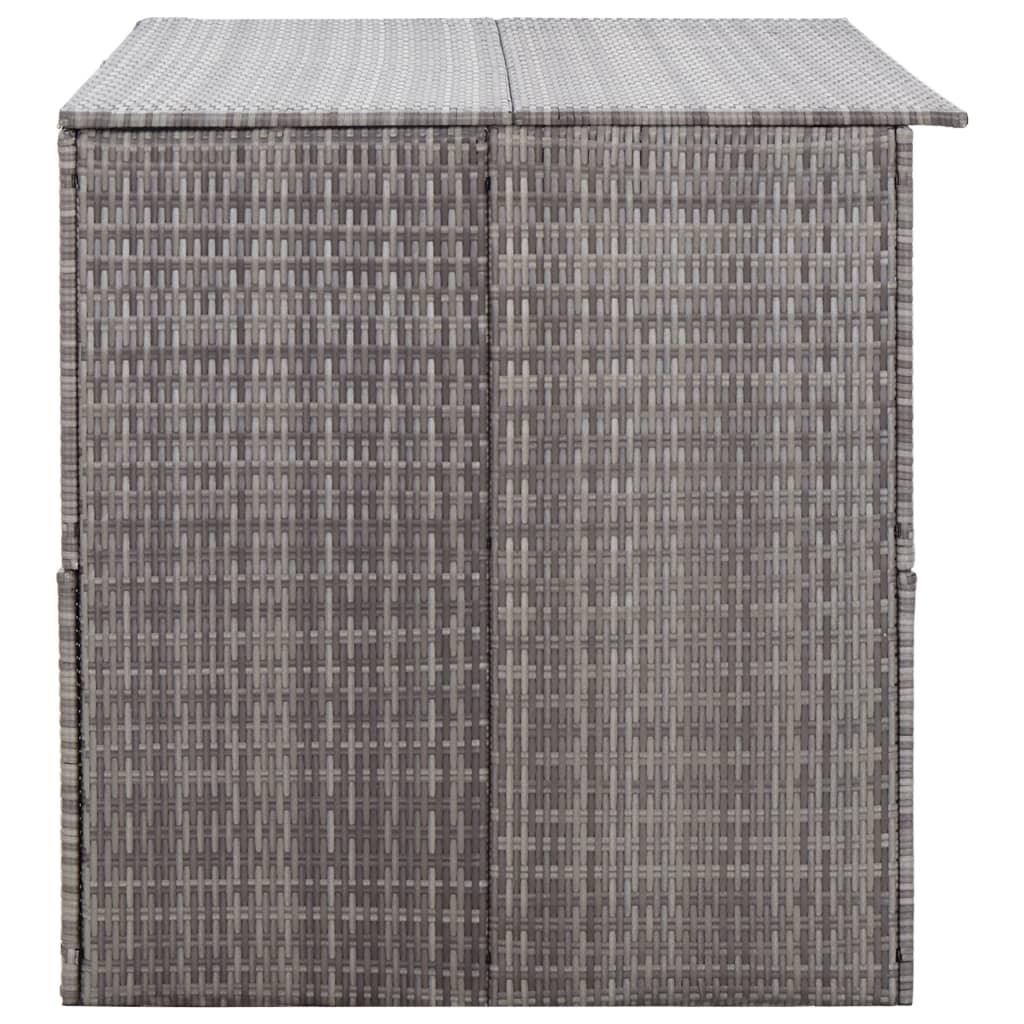 Patio Storage Box Gray 59.1"x39.4"x39.4" Poly Rattan at Set Shop and Smile