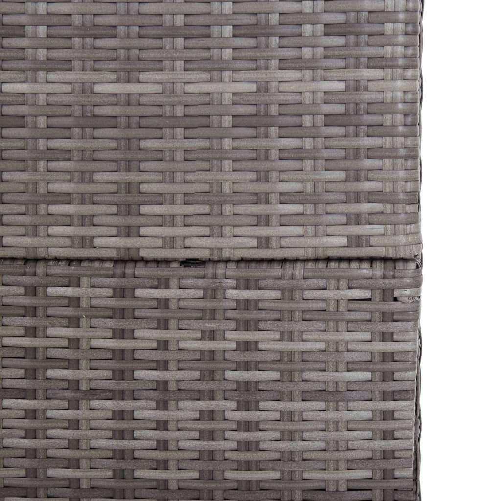 Patio Storage Box Gray 59.1"x39.4"x39.4" Poly Rattan at Set Shop and Smile