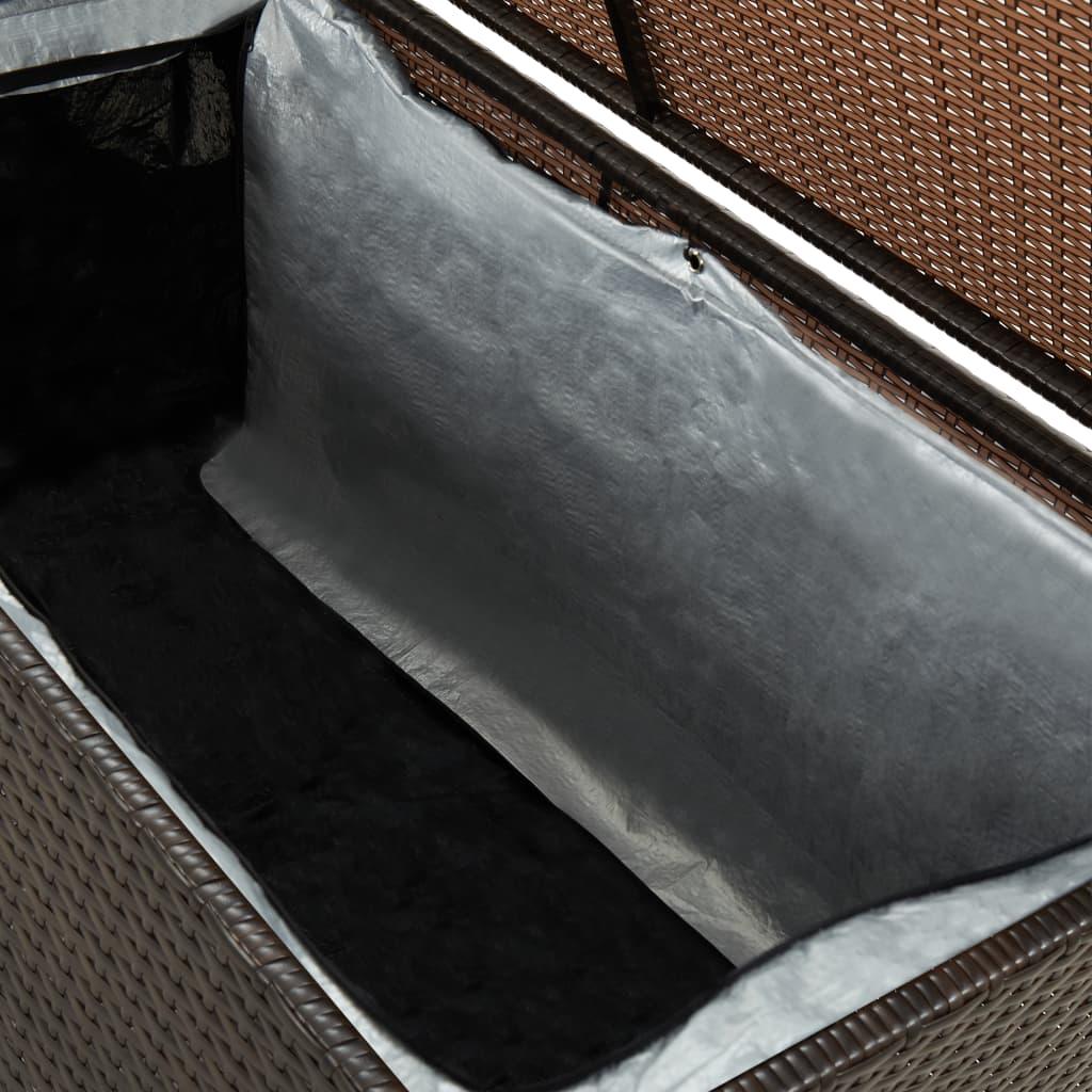 Patio Storage Box Poly Rattan 39.3"x19.6"x19.6" Brown at Set Shop and Smile