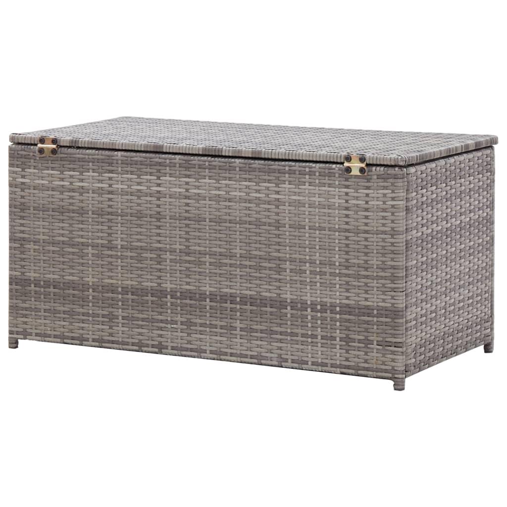 Patio Storage Box Poly Rattan 39.4"x19.7"x19.7" Gray at Set Shop and Smile