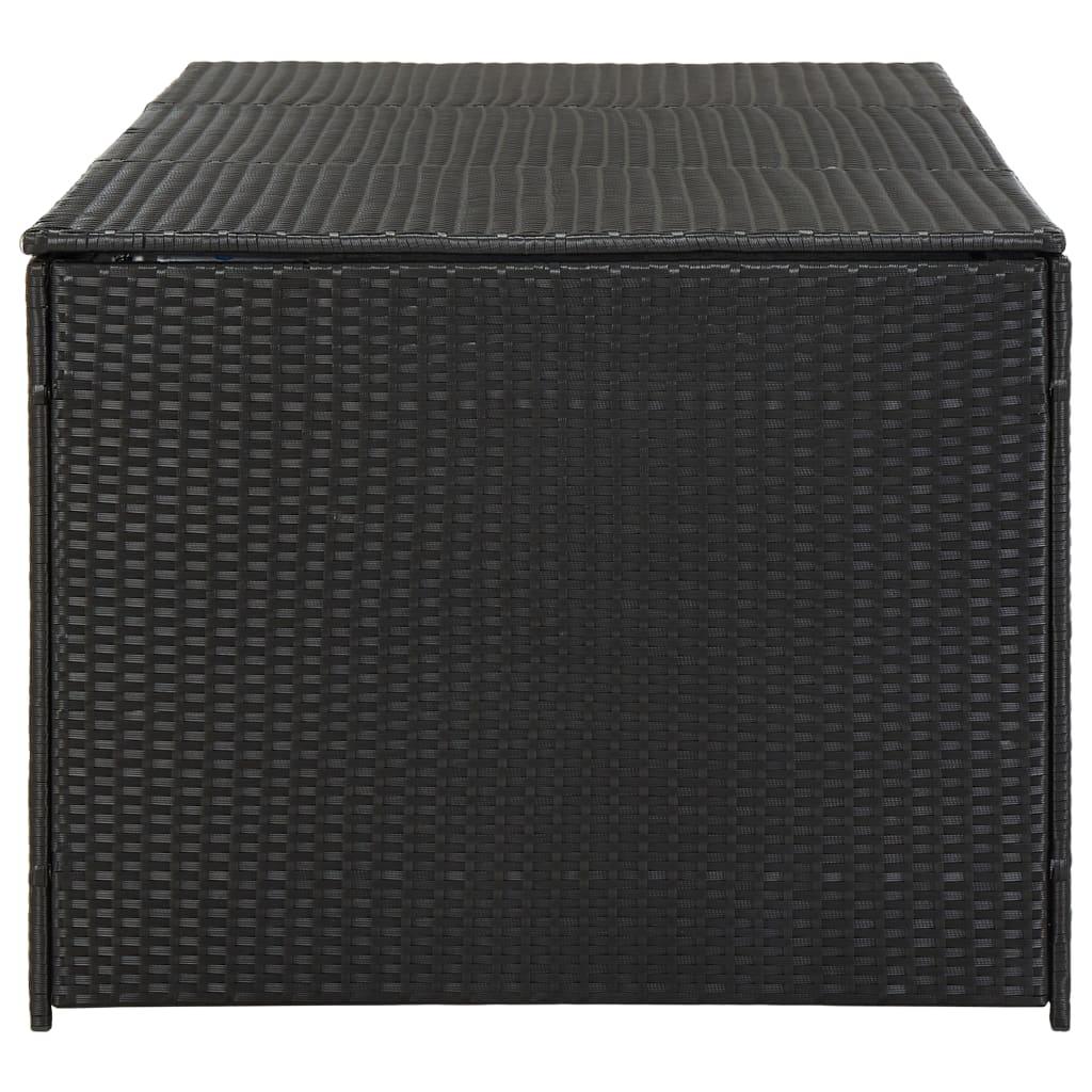 Patio Storage Box Poly Rattan 70.8"x35.4"x29.5" Black at Set Shop and Smile