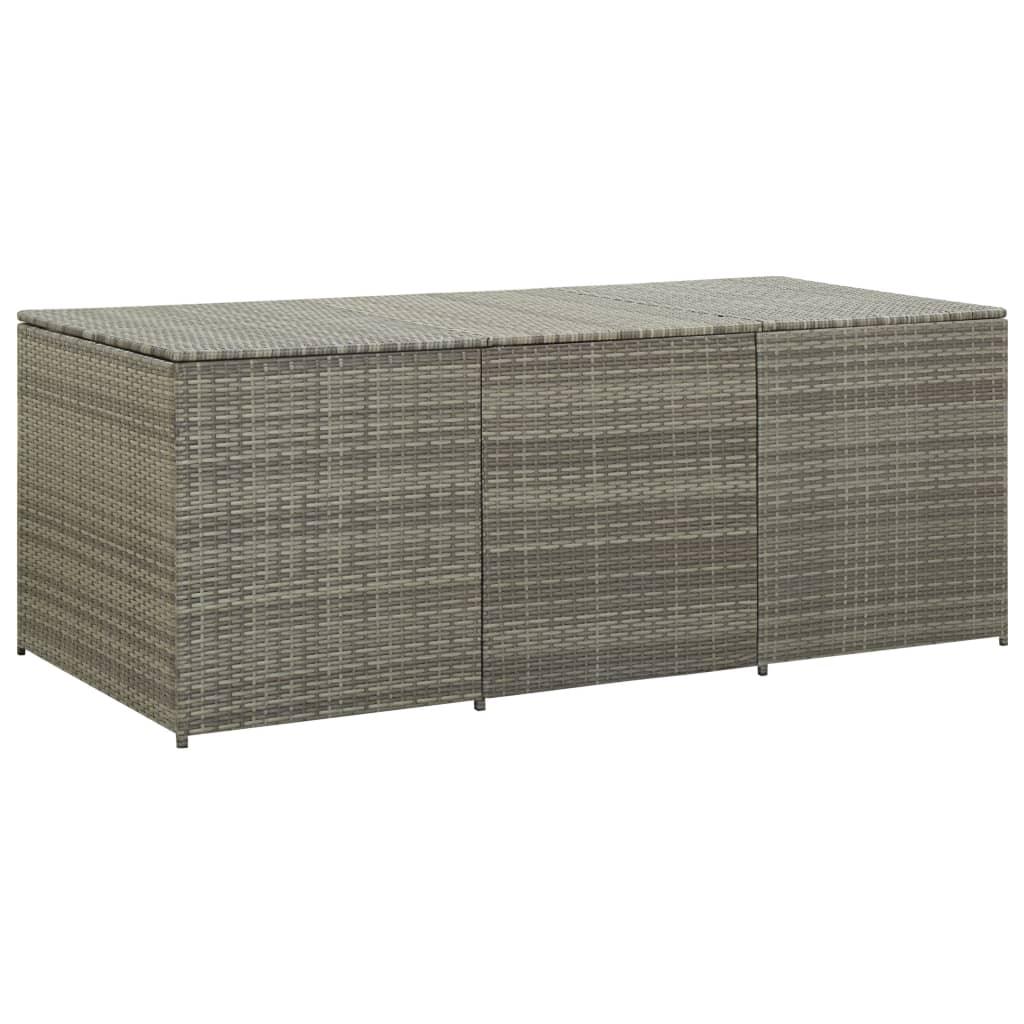 Patio Storage Box Poly Rattan 70.9"x35.4"x29.5" Gray at Set Shop and Smile