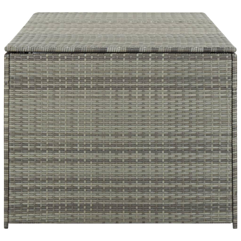 Patio Storage Box Poly Rattan 70.9"x35.4"x29.5" Gray at Set Shop and Smile