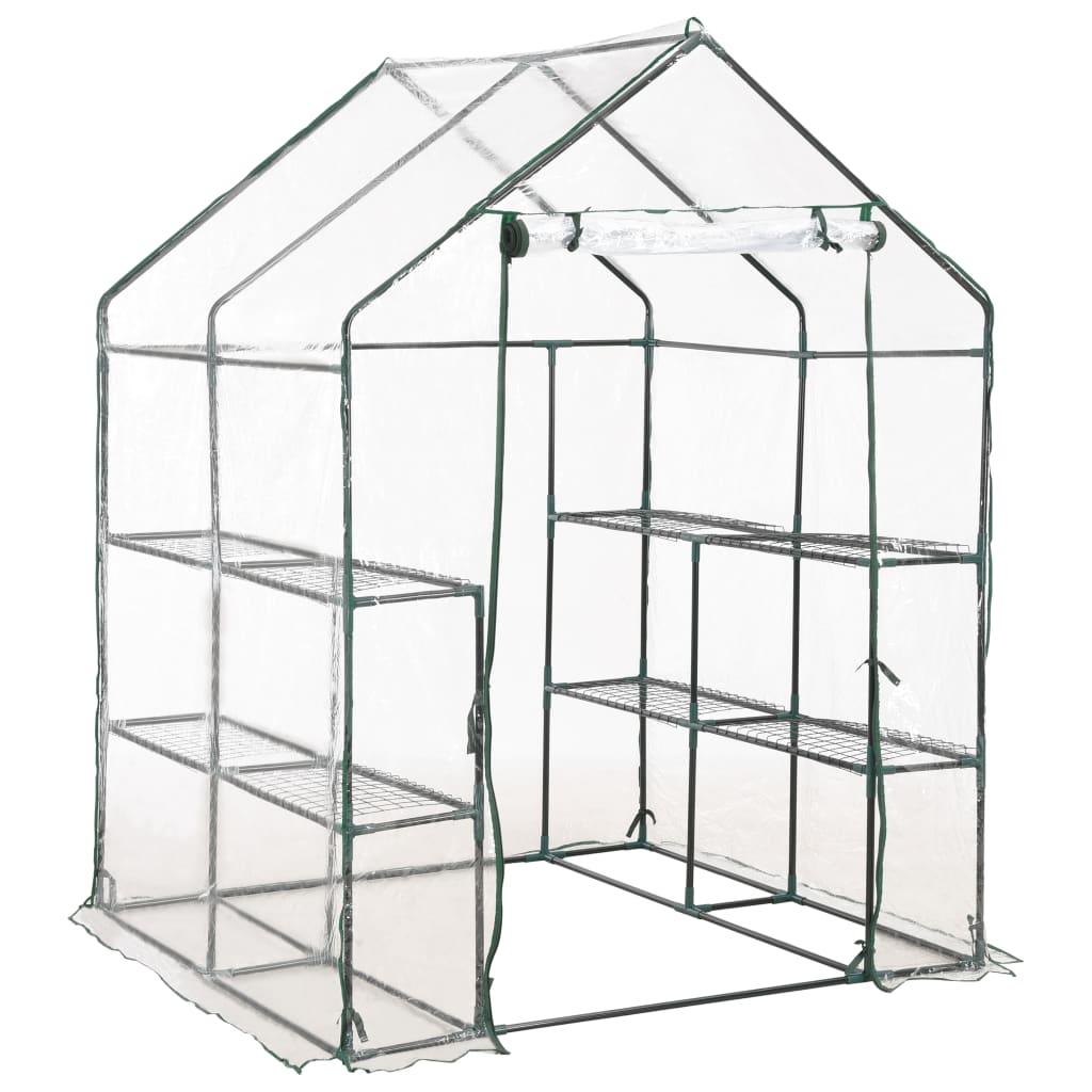 Greenhouse with 8 Shelves 4.7'x4.7'x6.4' at Set Shop and Smile