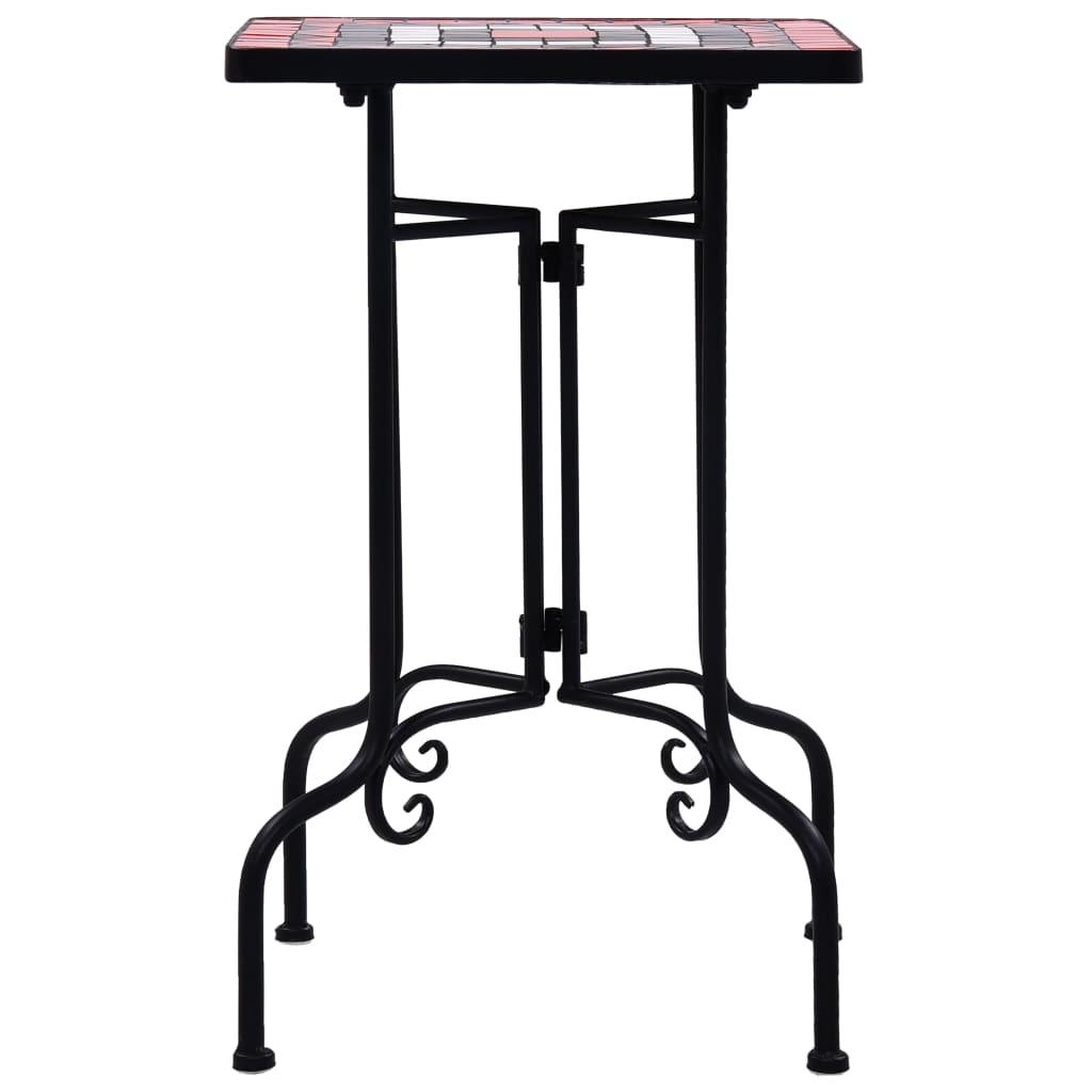 Mosaic Side Table Terracotta and White Ceramic at Set Shop and Smile