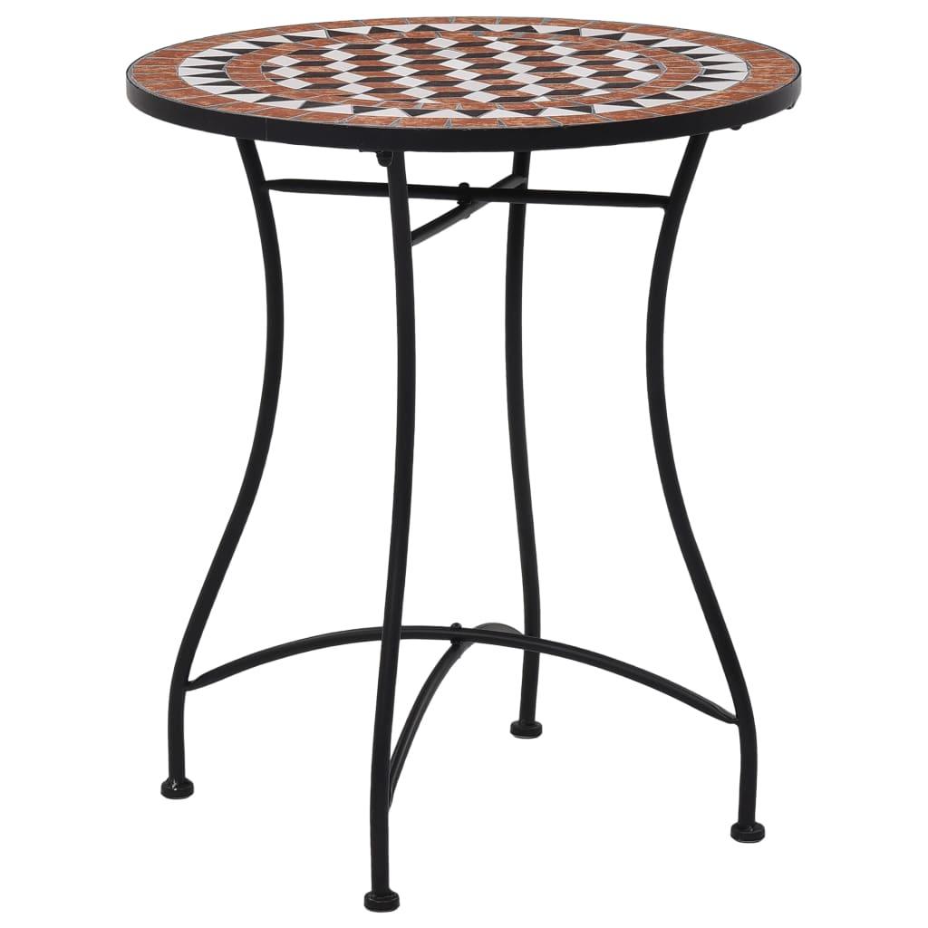 Mosaic Bistro Table Brown 23.6" Ceramic at Set Shop and Smile
