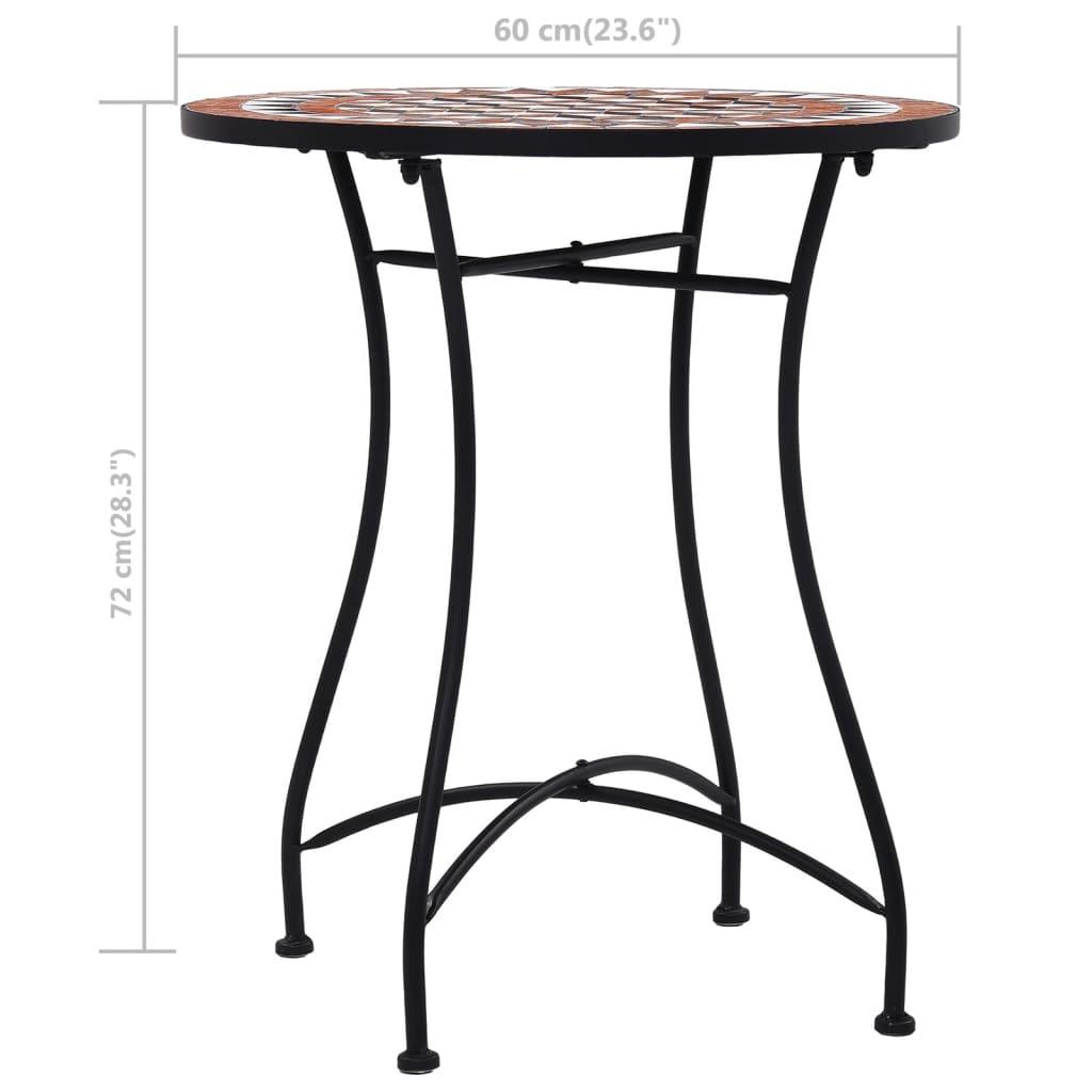 Mosaic Bistro Table Brown 23.6" Ceramic at Set Shop and Smile