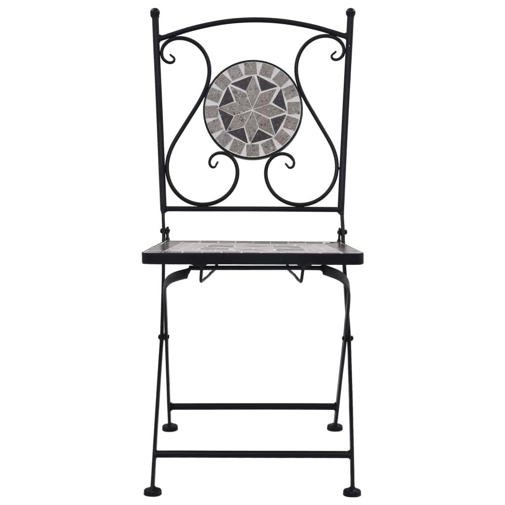 Mosaic Bistro Chairs 2 pcs Gray at Set Shop and Smile