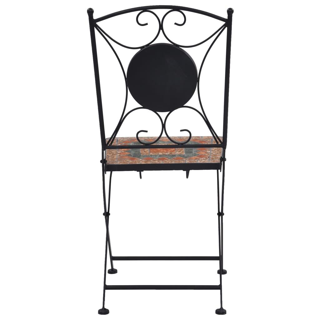 Mosaic Bistro Chairs 2 pcs Orange/Gray at Set Shop and Smile
