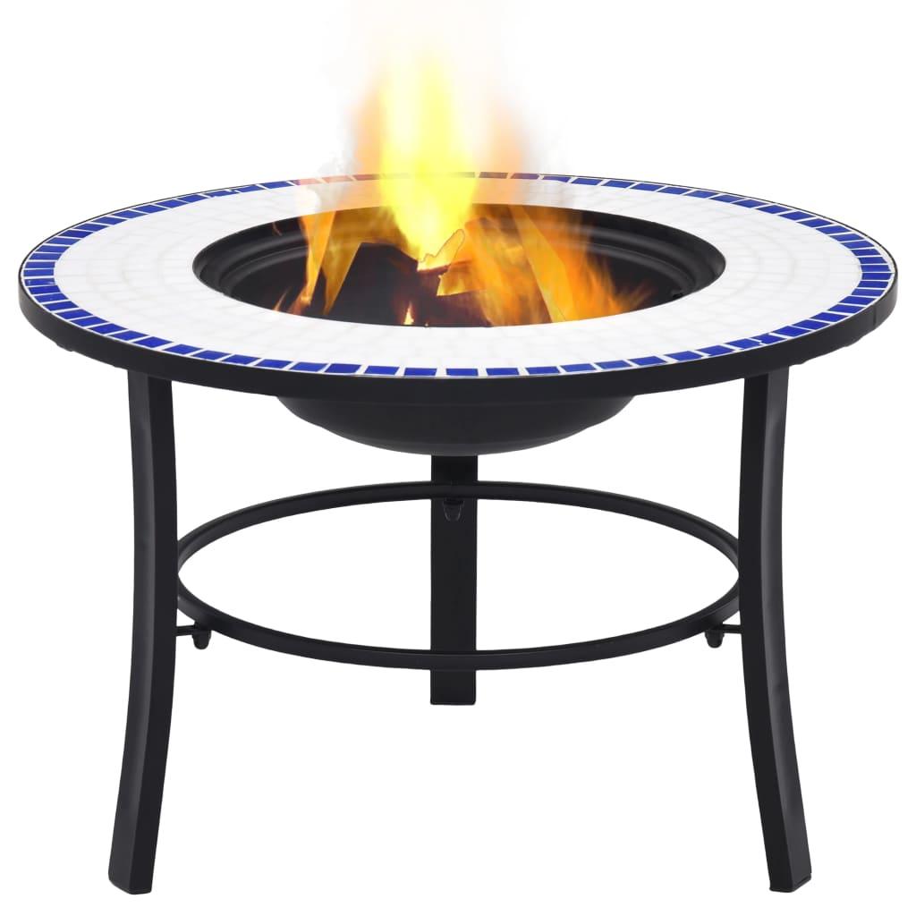Mosaic Fire Pit Blue and White 26.8" Ceramic at Set Shop and Smile