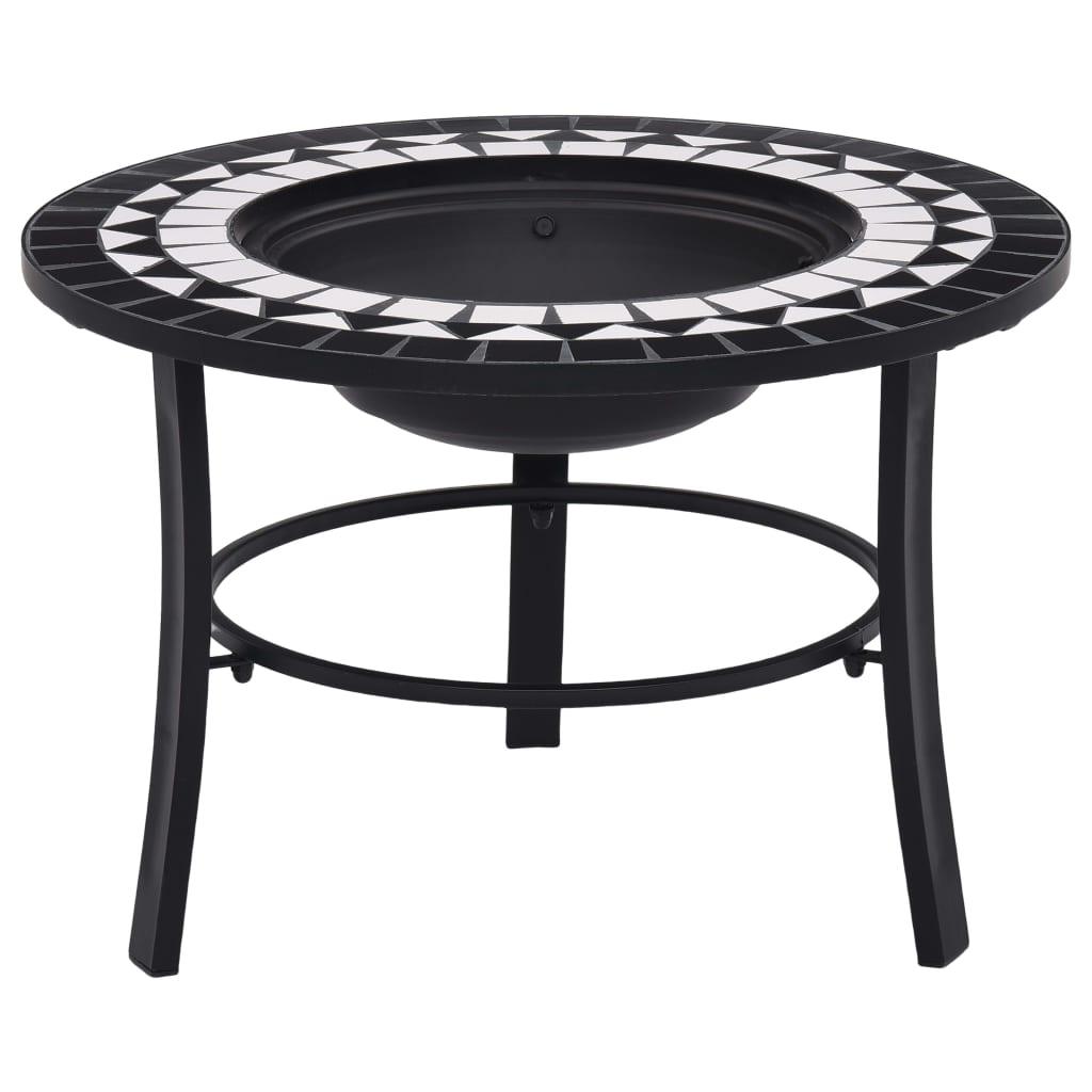 Mosaic Fire Pit Black and White 26.8" Ceramic at Set Shop and Smile
