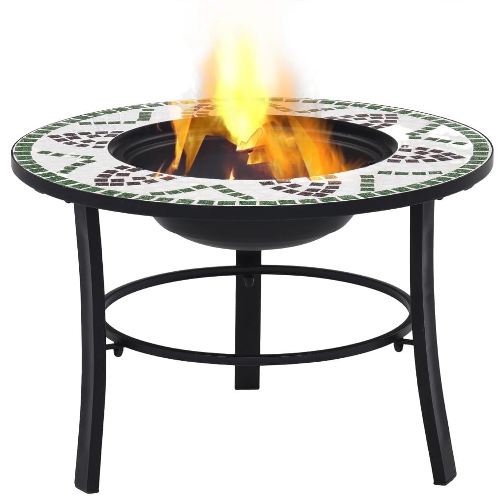 Mosaic Fire Pit Green 26.8" Ceramic at Set Shop and Smile