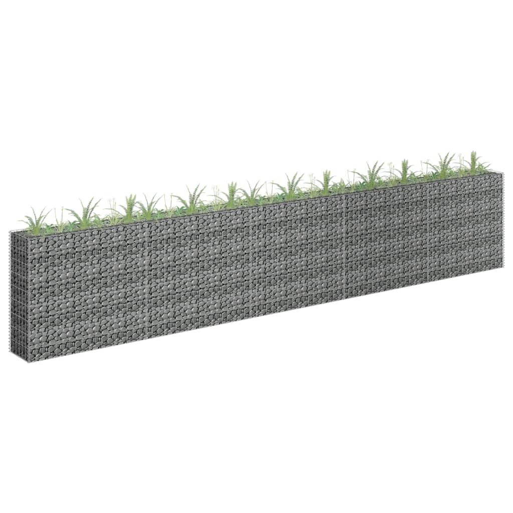 Gabion Raised Bed Galvanized Steel 177.2"x11.8"x35.4" at Set Shop and Smile