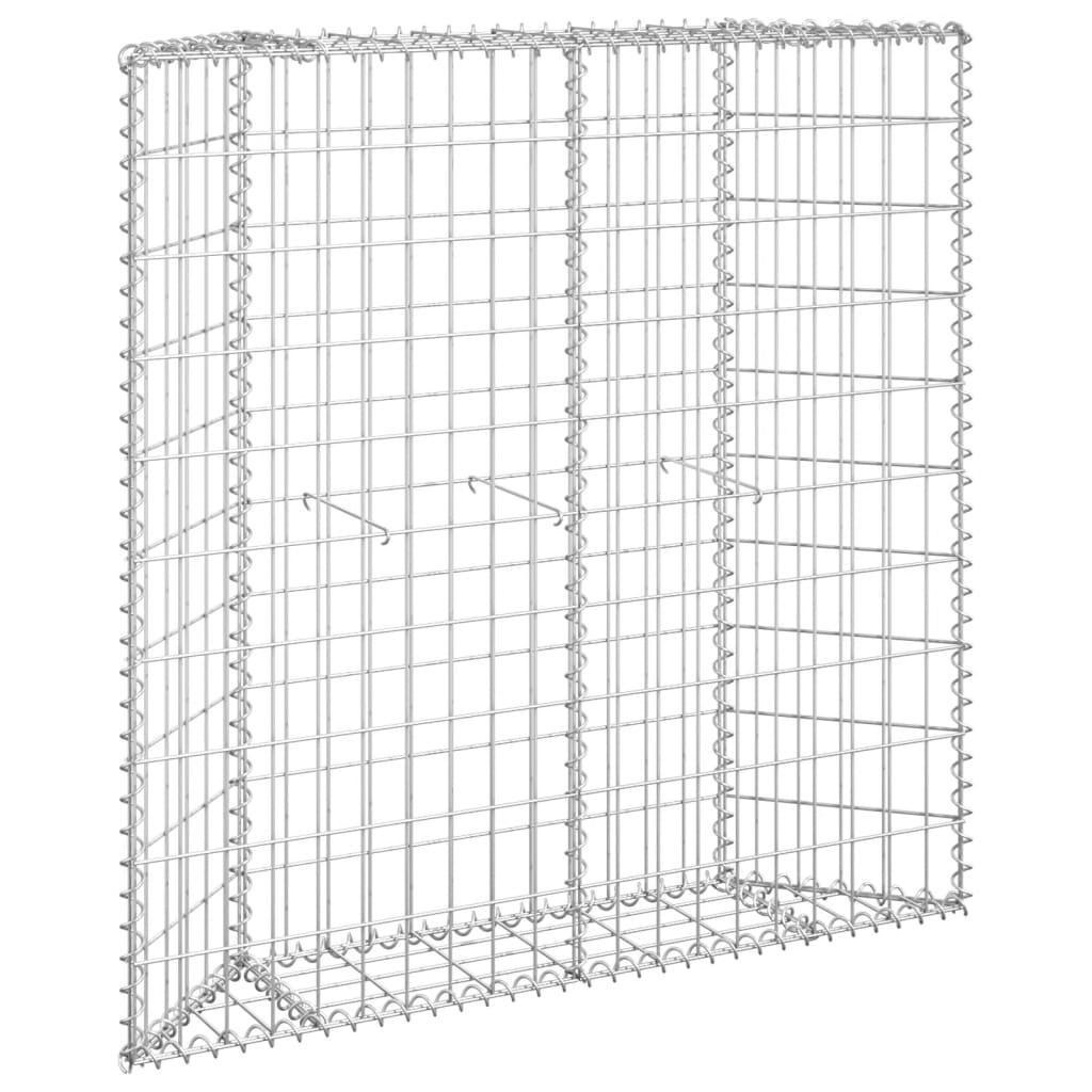 Trapezium Gabion Raised Bed Galvanized Steel 39.4"x7.9"x39.4" at Set Shop and Smile