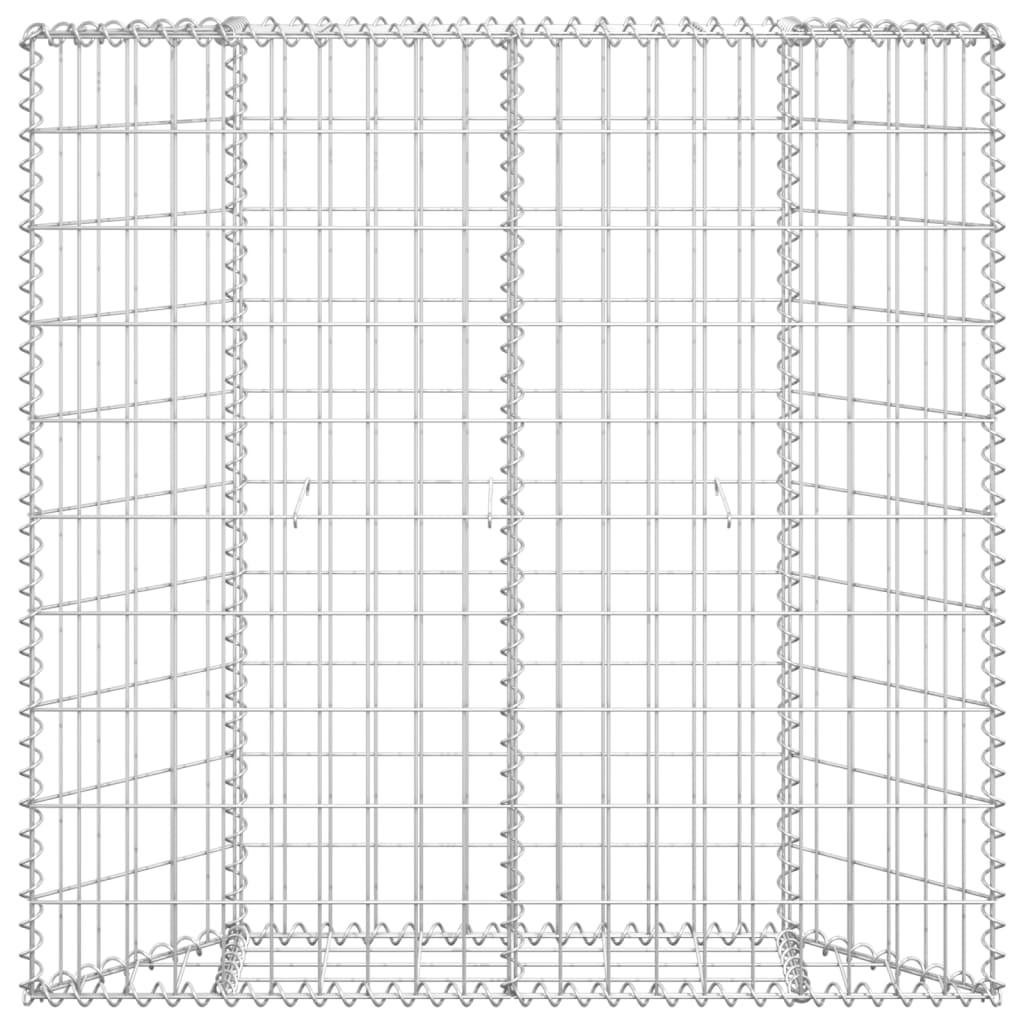 Trapezium Gabion Raised Bed Galvanized Steel 39.4"x7.9"x39.4" at Set Shop and Smile