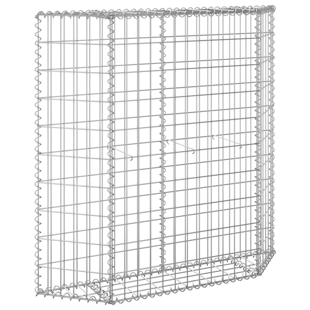 Trapezium Gabion Raised Bed Galvanized Steel 39.4"x7.9"x39.4" at Set Shop and Smile