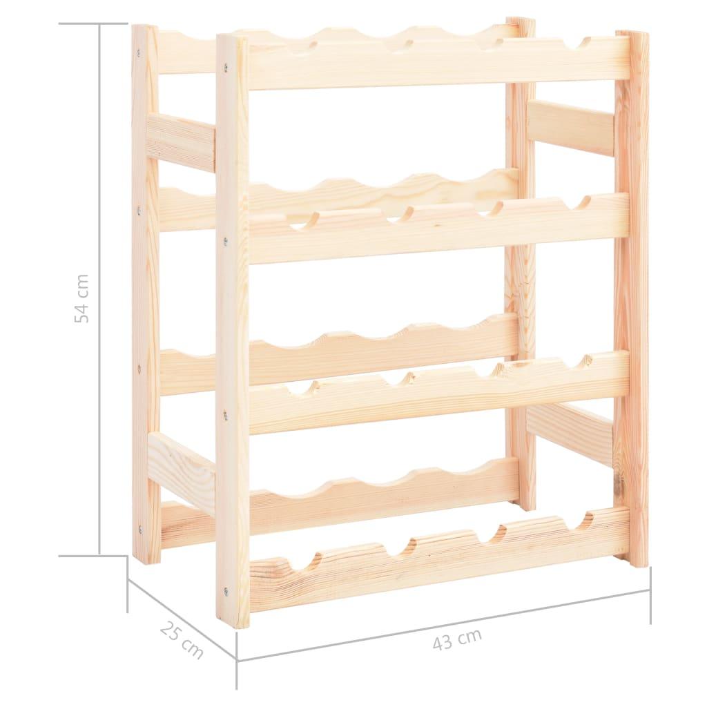 Wine Rack for 16 Bottles Pinewood at Set Shop and Smile