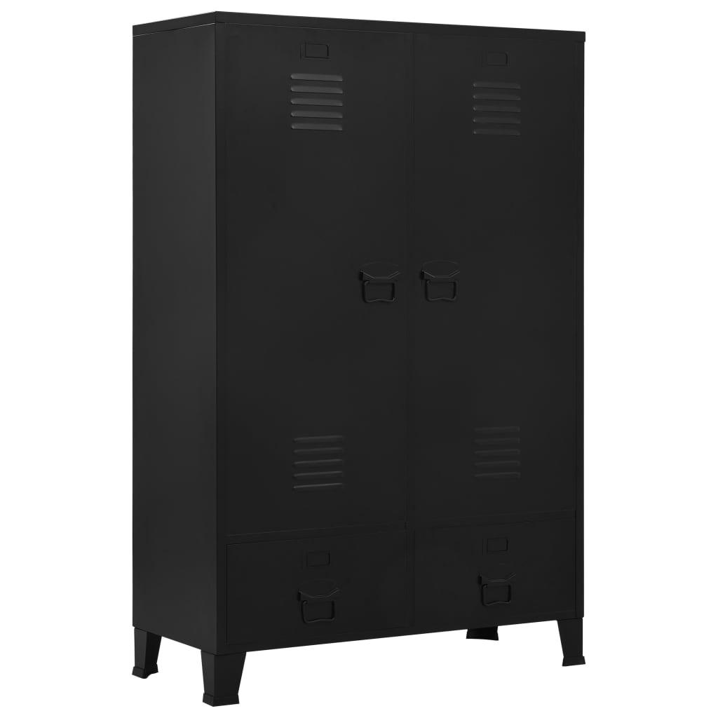Wardrobe Industrial Black 35.4"x15.7"x55.1" Steel at Set Shop and Smile