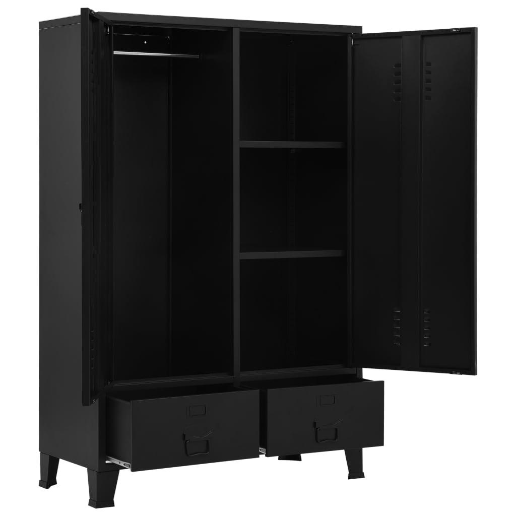 Wardrobe Industrial Black 35.4"x15.7"x55.1" Steel at Set Shop and Smile