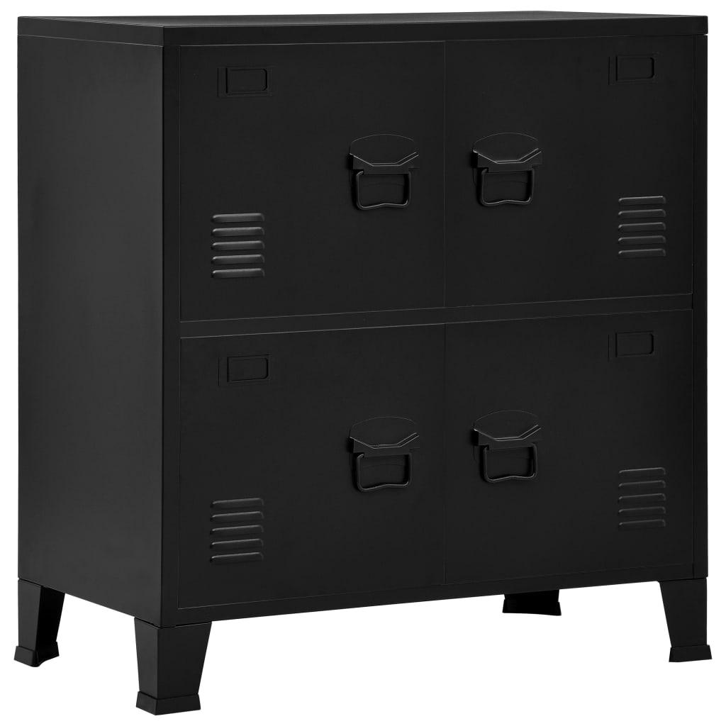 Industrial Storage Chest Black 29.5"x15.7"x31.5" Steel at Set Shop and Smile