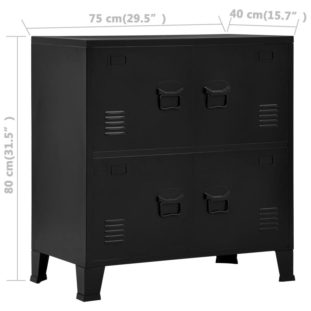 Industrial Storage Chest Black 29.5"x15.7"x31.5" Steel at Set Shop and Smile