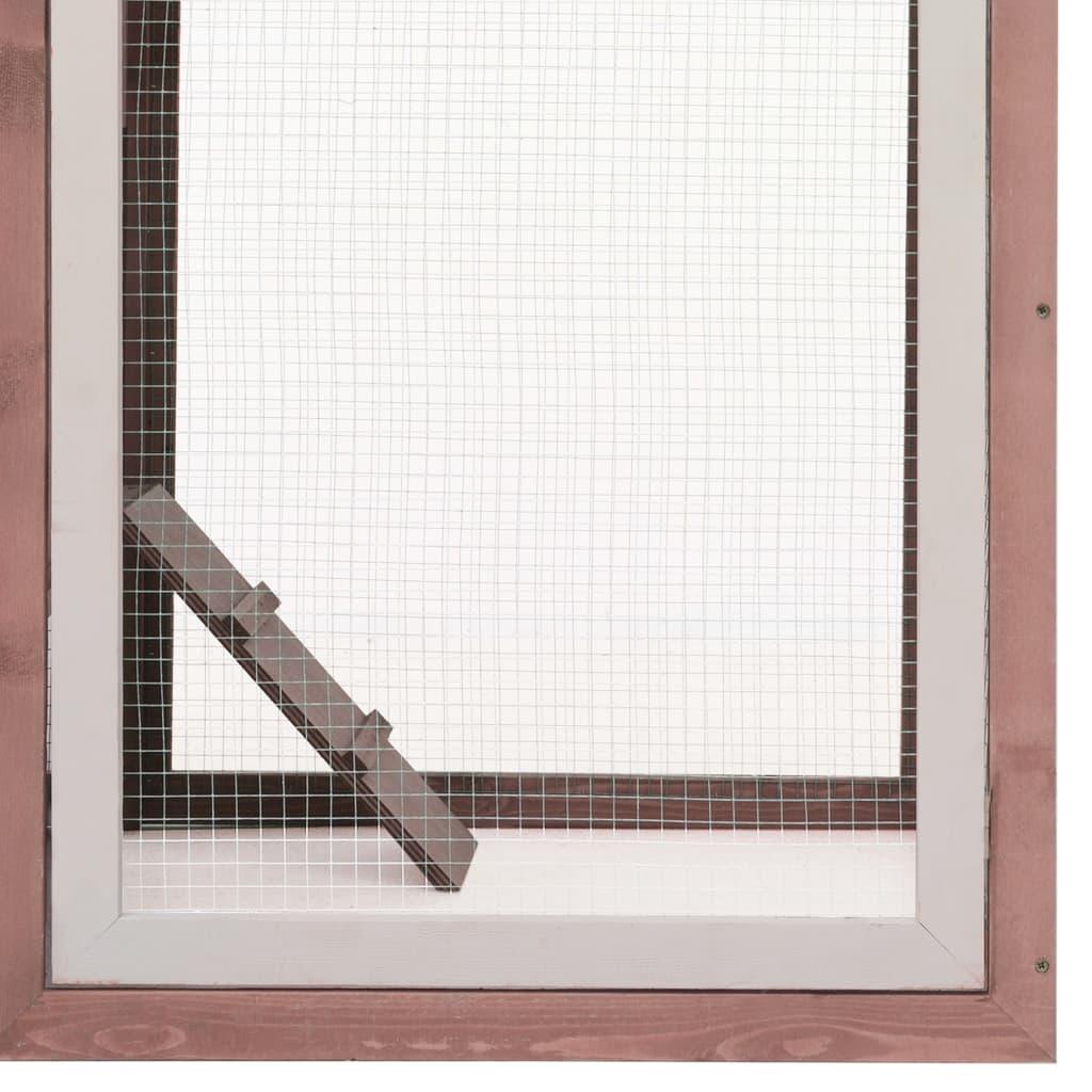 Chicken Cage Mocha 66.9"x31.9"x43.3" Solid Pine & Fir Wood at Set Shop and Smile