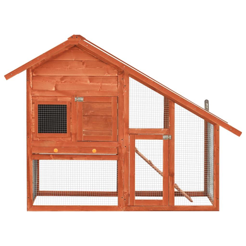 Rabbit Hutch 55.1"x24.8"x47.2" Solid Firwood at Set Shop and Smile